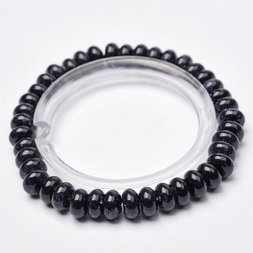 6mm natural stone abacus beads bracelet