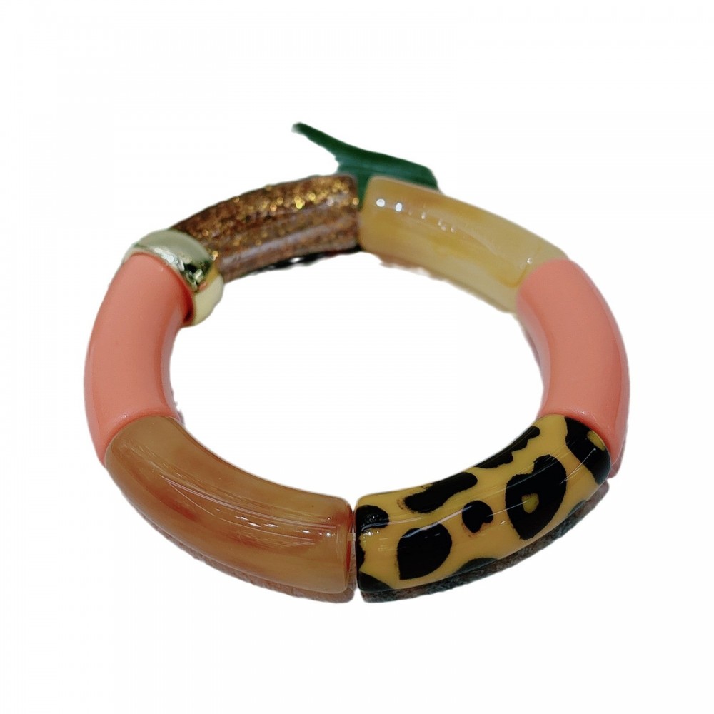 Fashion Personality New Leopard Bend Tube Bracelet