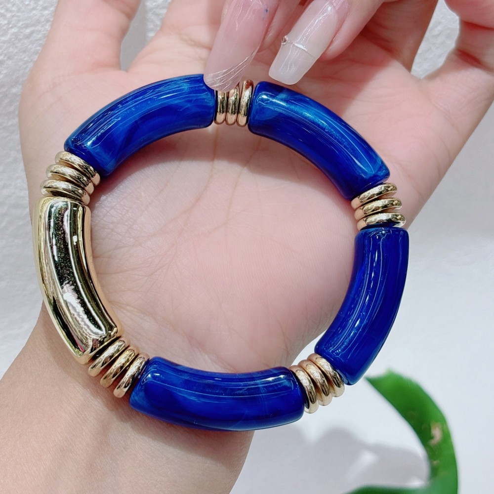 Original Candy Color Curved Tube Bracelet Mixed Wear Couple 