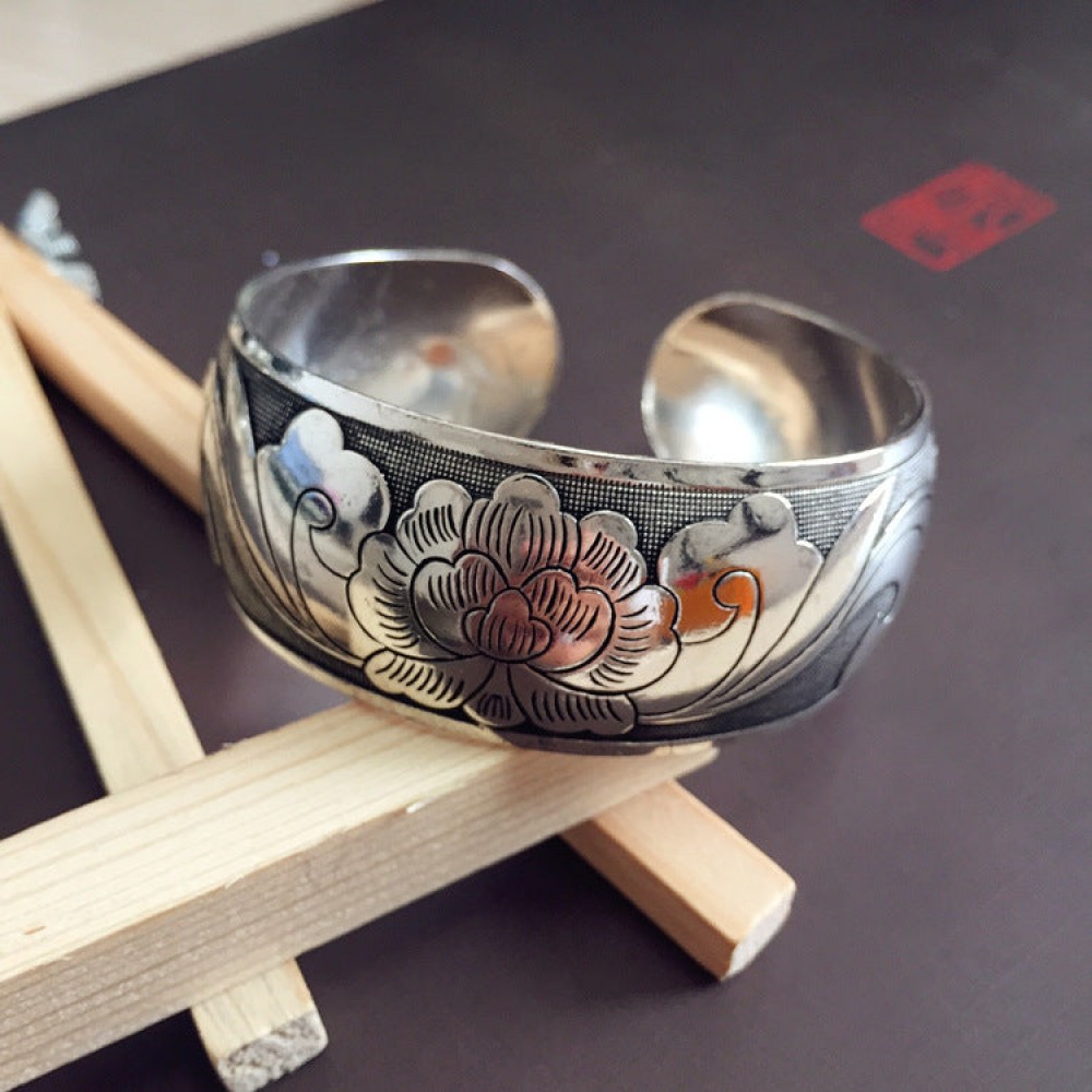 Retro Ethnic Style Silver Bracelet