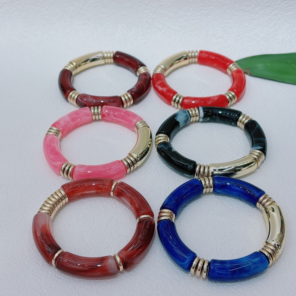 Original Candy Color Curved Tube Bracelet Mixed Wear Couple 