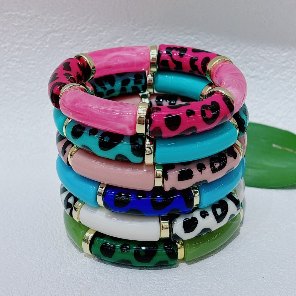 Fashion Personality New Leopard Bend Tube Bracelet