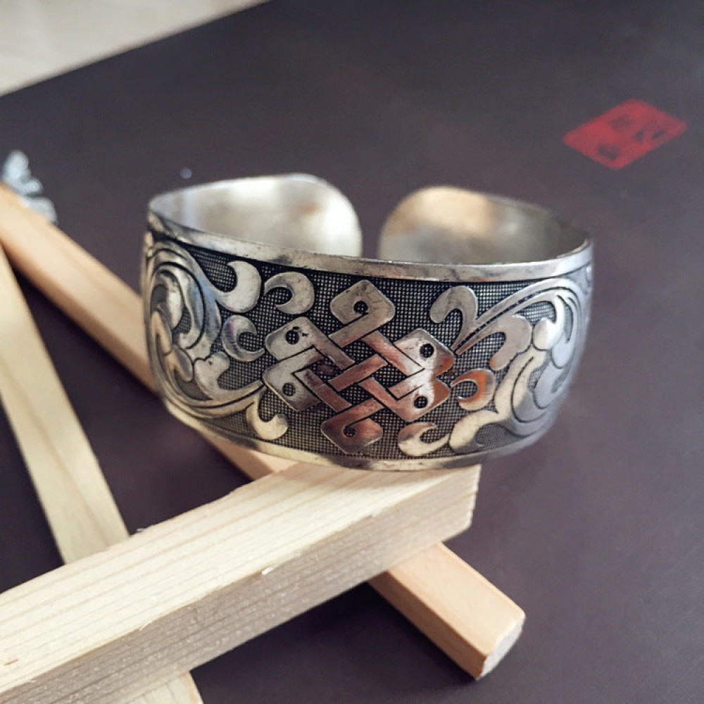 Retro Ethnic Style Silver Bracelet