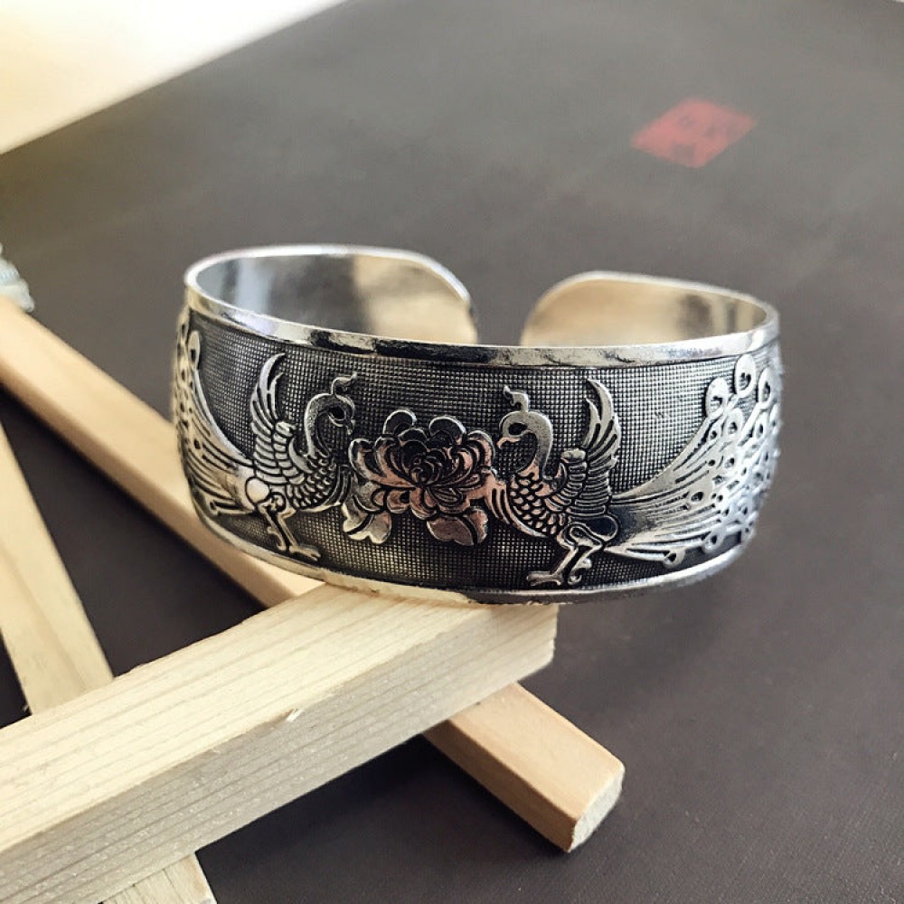 Retro Ethnic Style Silver Bracelet