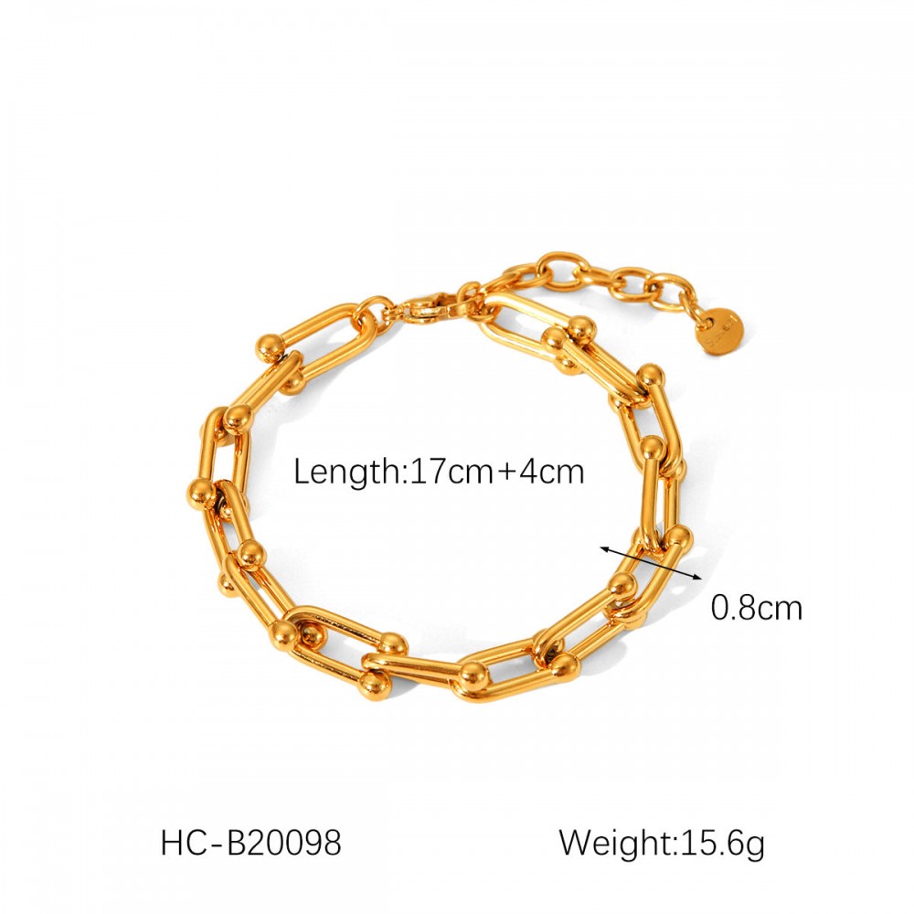 Hot Selling 18K Gold Plated Bracelet Stainless Steel Bracele