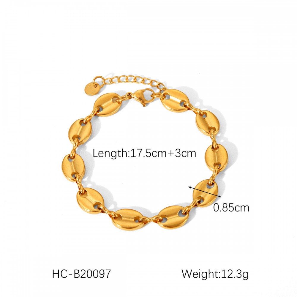 Hot Selling 18K Gold Plated Bracelet Stainless Steel Bracele